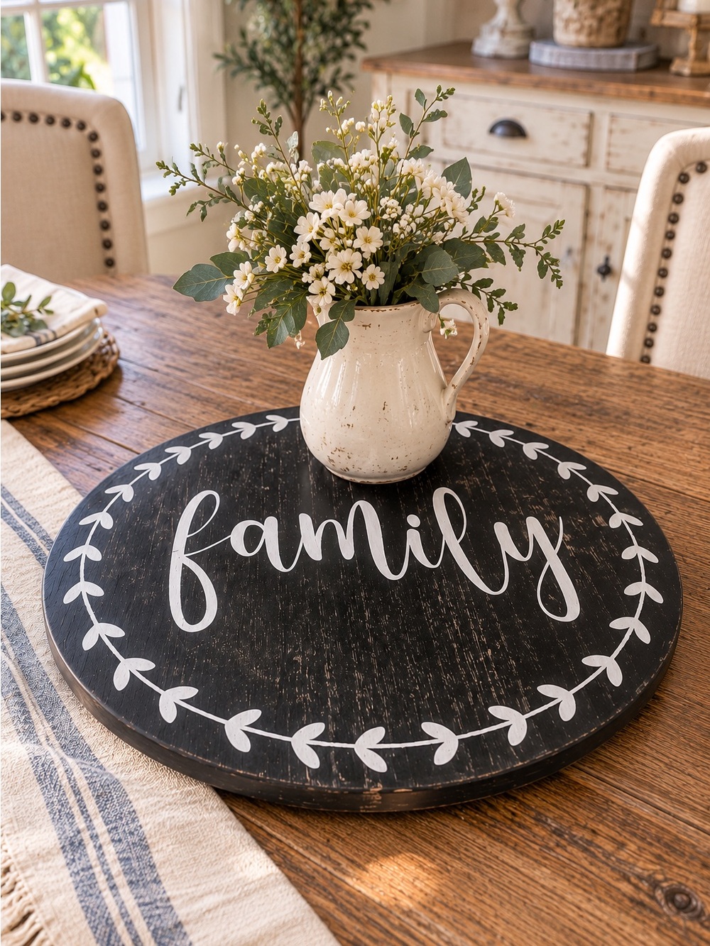 Farmhouse Family Lazy Susan